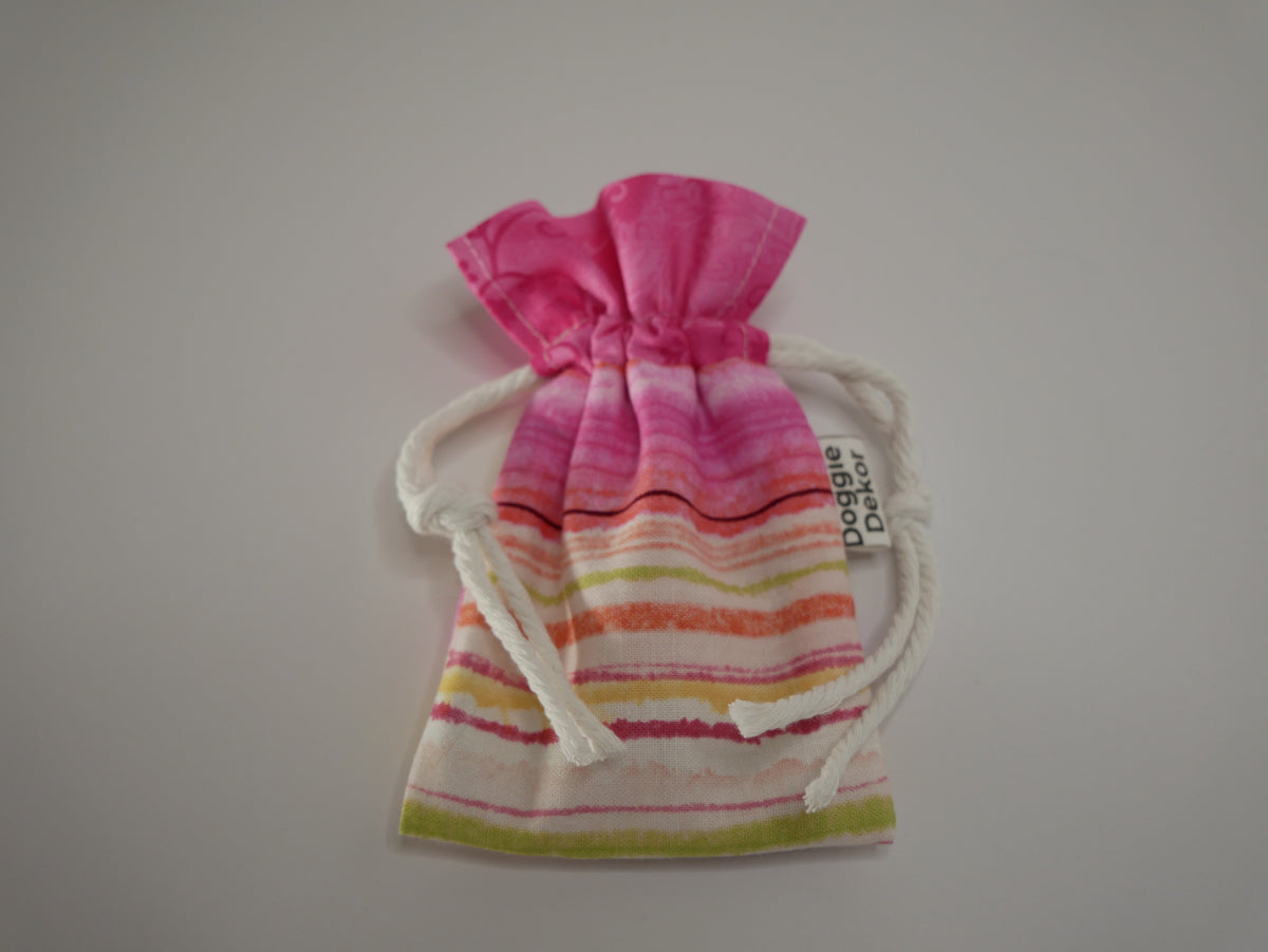 Pink toned dog poo bag roll pouch - Doggie Dekor