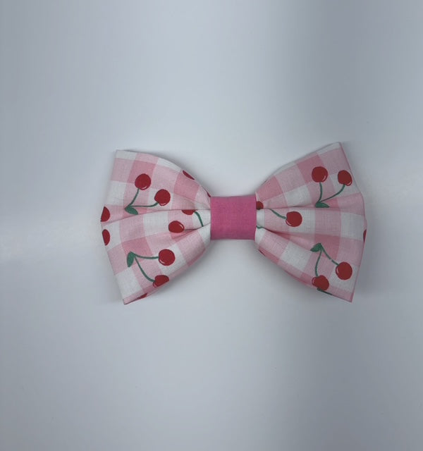 Over the Collar Puffy Bows - Cherries