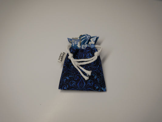 Dog poo bag roll holder in dark and light blues - Doggie Dekor