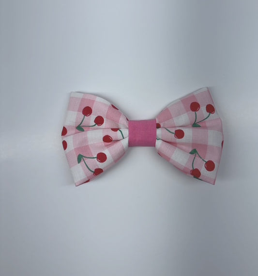 Over the Collar Puffy Bows - Cherries