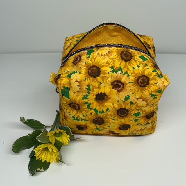 Dog Boxy Accessory Bag - Sunflowers